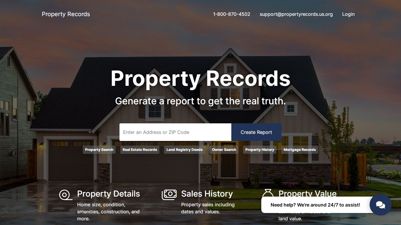 Property Records - Get an instant property report now - us